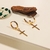 Brinco Argola Articulada Peq. 1mm Pingente Crucifixo banho ouro 18k (ARG1341) na internet