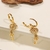 Brinco Argola Articulada Médio 0,8mm Pingente Coração Cravejado Micro Zircônias e Chave banho ouro 18k (ARG1344) - comprar online
