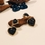 Brinco Dois Corações Pedra cor Azul Petróleo banho ouro 18k (BR1357)