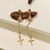 Brinco Pêndulo Nossa Sra. Aparecida Pingente Crucifixo c/ cordão banho ouro 18k (BR1366)