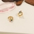 Brinco Argola Mini Articulada 2mm Laço Zircônias Navete Azul, Verde e Cristal banho ouro 18k (ARG1381)