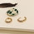 Brinco Argola Articulada Peq. 1,5mm Micro Zircônias cravejadas coloridas banho ouro 18k (ARG1385) - comprar online