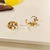 Brinco Argola Articulada Peq. 1,5mm design Folhas cravejadas em Micro Zircônias coloridas banho ouro 18k (ARG1414) - comprar online