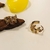 Brinco Argola Articulada Peq. 1,5mm design Folhas cravejadas em Micro Zircônias coloridas banho ouro 18k (ARG1414) na internet