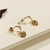 Brinco Meia Argola 1mm c/ Pingente Coração cravejado Micro Zircônias banho ouro 18k (PQ1437)