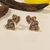 Brinco Dois Corações cravejado em Micro Zircônias Multi Colors banho ouro 18k (PQ1480) na internet