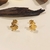 Brinco Unicórneo Tarraxa Bebê banho ouro 18k (PQ1484) - L Ó S Semijóias