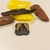 Brinco design Cavalo Marinho Tarraxa Bebê banho ouro 18k (PQ1488)