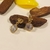 Brinco Bolinha c/ Pingente Ponto de Luz banho ouro 18k (PQ1491) - comprar online