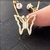 Conjunto Colar c/ pingente Borboleta cravejado em micro zircônias e brincos Ponto de Luz banhado a Ouro 18k (CJ1525) - L Ó S Semijóias