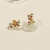 Brinco Ear Cuff Pétalas em Micro Zircônias coloridas banho Ouro 18k (EAR1555)
