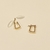 Brinco Peq. Argola Triangular fecho Italiano banho Ouro 18k (BR1560) - comprar online