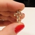Colar 45cm Crucifixo vazado cravejado em micro zircônias coloridas Banho Ouro 18k (CL1534)