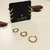 Trio de Brincos Argola Articulada lisa fecho click banho Ouro 18k (TRIO1569)