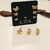Trio de Brincos Borboletas detalhe intrincados nas asas banho Ouro 18k (TRIO1568) - L Ó S Semijóias