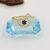 Anel Olho Grego com solitário no mesmo aro cravejado em micro zircônias cristal e marinho banho Ouro 18k (AN1605) - L Ó S Semijóias