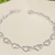 Pulseira Elos Dois Corações banho Prata (PUL1624) - L Ó S Semijóias