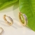 Trio de brincos argolinhas articuladas com caneta de ródio banho Ouro 18k (TRIO1644) - loja online