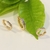 Trio de brincos argolinhas articuladas com caneta de ródio banho Ouro 18k (TRIO1644)