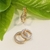 Trio de brincos argolinhas articuladas com caneta de ródio banho Ouro 18k (TRIO1644) - L Ó S Semijóias
