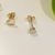 Trio de brincos: bolinha, coração vazado e ponto de luz zircônia banho Ouro 18k (TRIO1645) - L Ó S Semijóias
