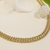 Choker malha dupla Groumet com prolongador banho Ouro 18k (CK1647)