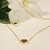Colar Coração Maciço banho ouro 18k (CL1003) - loja online