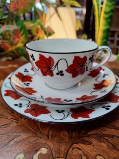 Trio de té porcelana Francesa de Limoges - tazas mias