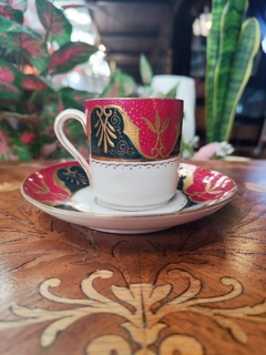 Duo de café de porcelana de Bohemia