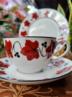 Trio de té porcelana Francesa de Limoges - comprar online