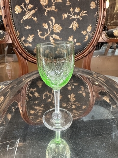 juego de 10 copas verdes talladas en internet