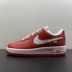 Louis Vuitton x Nike Air Force 1 Low Red na internet