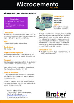 Microcemento Piscinas KIT por 24kg en internet