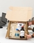 Caja con gin pampeano, copón y chocolates 