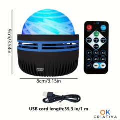Projetor de LED onda oceânica e nebulosa - comprar online
