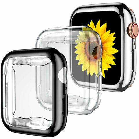 Funda Protectora 360 Para Apple Watch Transparente o Negro
