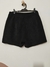 Short preto em veludo cotelê - comprar online