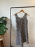 Vestido preto e branco estampado zigue-zague tamanho p