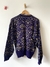 blusão vintage estampado azul - comprar online