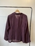 camisa vintage manga longa roxo marsala em tecido texturado sintético tamanho g - Pixel Brechó