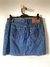 mini saia jeans vintage azul escuro - comprar online