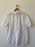 camisa branca em mescla de algodão