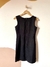 vestido vintage preto em poliester - Pixel Brechó