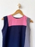 vestido vintage rosa e azul geométrico - comprar online