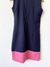 vestido vintage rosa e azul geométrico - Pixel Brechó