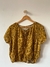 Blusa floral amarelo mostarda