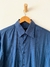 camisa azul petróleo listrada manga longa - comprar online