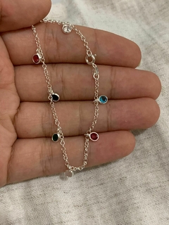 PULSEIRA PONTO DE LUZ 8 PEDRAS COLORS - comprar online