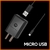 Cargador Rapido Motorola con cable Micro USB