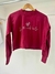 Cropped manga longa vinho